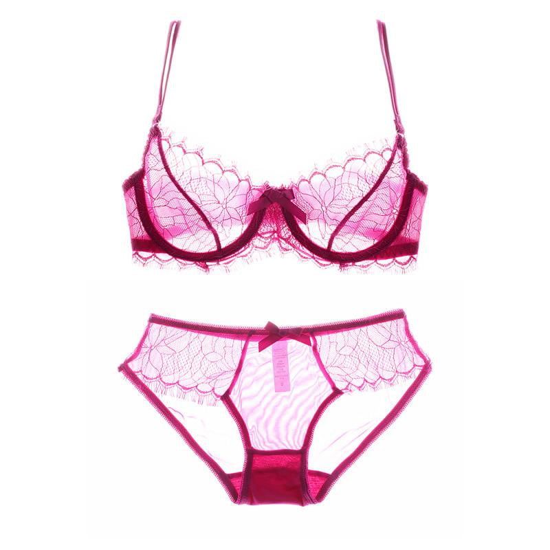 Sexy Bra And Panty Sets See Through bra transparent Underwear Set For Women Embroidery Lace Bra Lacy Temptation lingerie